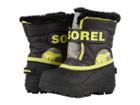 Sorel Kids Snow Commandertm (toddler) (dark Grey/warning Yellow) Boys Shoes