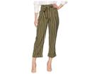J.o.a. High-waisted Pleat Pants (pine Stripe) Women's Casual Pants