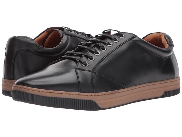 Johnston & Murphy Fenton Casual Dress Lace To Toe Sneaker (black Calfskin) Men's Lace Up Casual Shoes