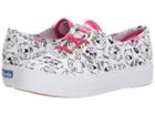 Keds Triple Little Miss Chatterbox (black/white Canvas) Women's Lace Up Casual Shoes