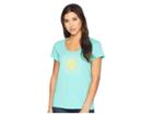 Life Is Good Keep On The Sunny Side Smooth Tee (cool Aqua) Women's T Shirt