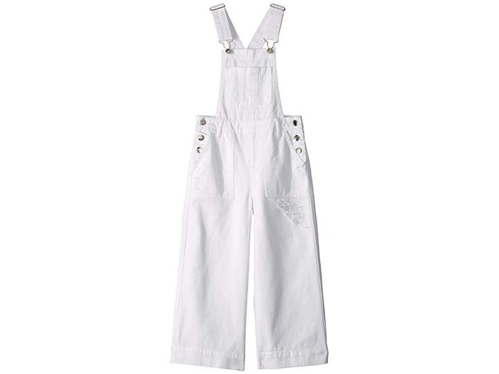 Habitual Girl Vivien Wide Leg Gaucho Overall (big Kids) (white) Girl's Casual Pants