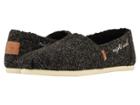 Toms Alpargata (black Multicolor Felt/faux Shearling) Women's Shoes