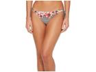 Vince Camuto Blossom Stripes String Bikini Bottom (white Multi) Women's Swimwear