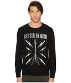 The Kooples Black Intarsia Sweater With Guitar Logo (black) Men's Clothing