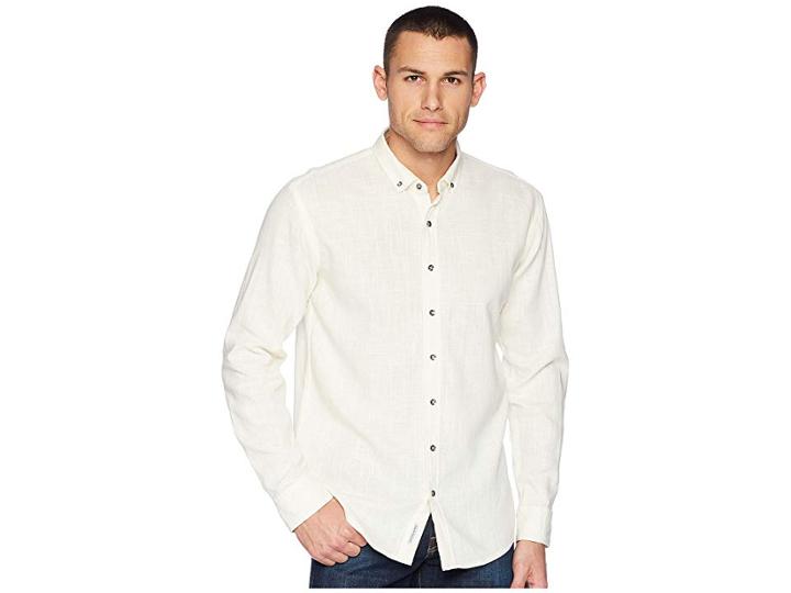 Publish Zayne Long Sleeve Button Up (white) Men's Clothing