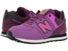 New Balance Kids Kl574v1 (little Kid) (purple/black) Girls Shoes