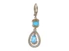 Marchesa Medium Double Drop Earrings (gold/turquoise Multi) Earring