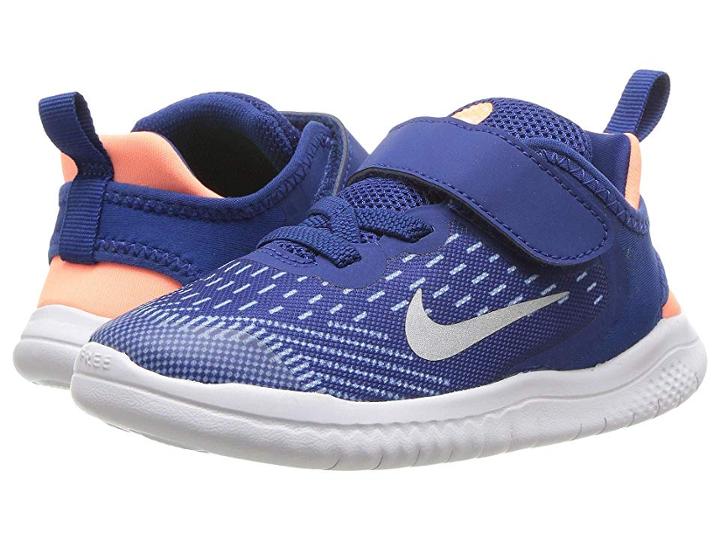 Nike Kids Free Rn 2018 (infant/toddler) (gym Blue/metallic Silver/cobalt Tint) Girls Shoes