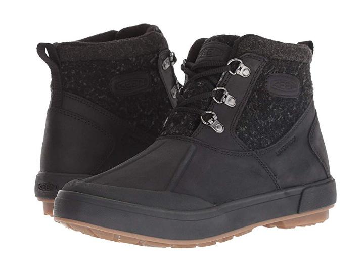 Keen Elsa Ii Ankle Wool Waterproof (black/raven) Women's Shoes