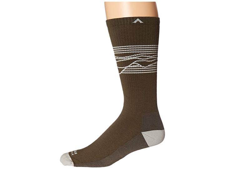 Wigwam West Rim Pro (olive) Men's Crew Cut Socks Shoes