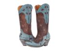 Old Gringo Hearth Leaves (brass/blue) Cowboy Boots
