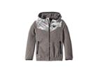 Nike Kids Polar Therma All Over Print Full Zip (little Kids) (dark Gray Heather/black) Boy's Coat