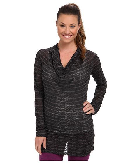 Lole Sheer 3 L/s Top (dark Charcoal H Gem Stripe) Women's Long Sleeve Pullover