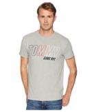 Tommy Jeans Block Logo T-shirt (light Grey Heather) Men's T Shirt