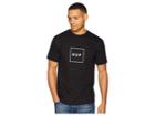 Huf Essentials Box Logo Short Sleeve Tee (black) Men's T Shirt