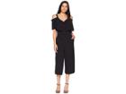 Maggy London Crepe Cold Shoulder Cropped Jumpsuit (black) Women's Jumpsuit & Rompers One Piece