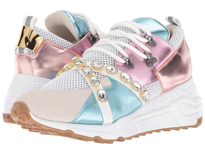Steve Madden Credit Sneaker (metallic Multi) Women's Lace Up Casual Shoes