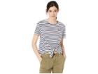 U.s. Polo Assn. Stripe Knit Tie Top (midnight Blue) Women's T Shirt