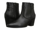Hunter Refined Zip Boot Leather (black) Women's Boots