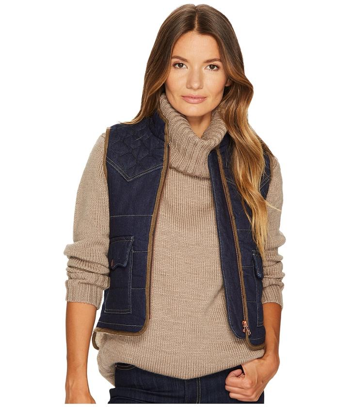 See By Chloe Quilted Denim Vest (indigo) Women's Vest