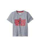 Adidas Kids Dominate Tee (big Kids) (silver Heather) Boy's T Shirt