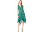 Taylor Sleeveless Lace Hankerchief Hem Dress (emerald) Women's Dress