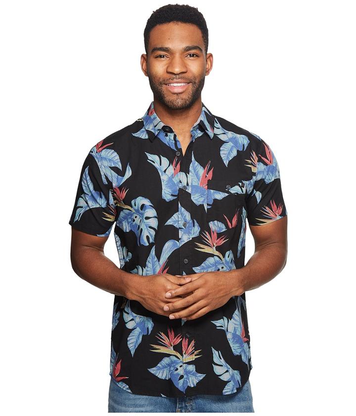 Rip Curl Sessions Short Sleeve Shirt (black) Men's Clothing