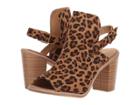 Volatile Farah (tan/leopard) Women's Toe Open Shoes
