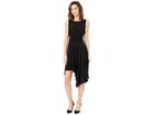 Taylor Sleeveless Solid Asymmetrical Hem Dress (black) Women's Dress
