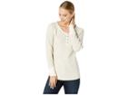 Columbia Along The Gorge Thermal Henley (light Bisque/light Heather Grey) Women's Long Sleeve Pullover