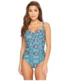 La Blanca Tuvalu Over The Shoulder Sweetheart One-piece (blue) Women's Swimsuits One Piece