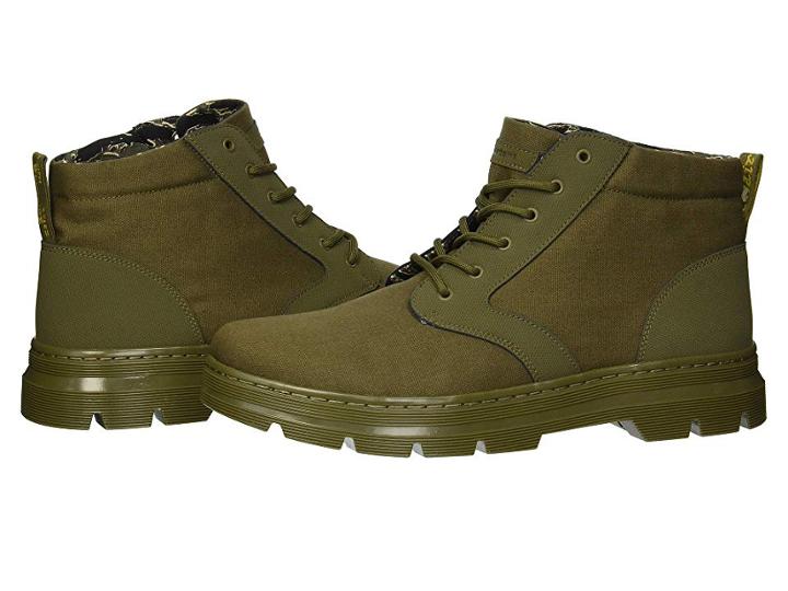 Dr. Martens Bonny Ii Tract (dms Olive Broder/dms Olive 10oz Canvas) Boots
