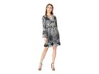 Hale Bob Freeze Frame Matte Microfiber Mariette Dress (black) Women's Dress
