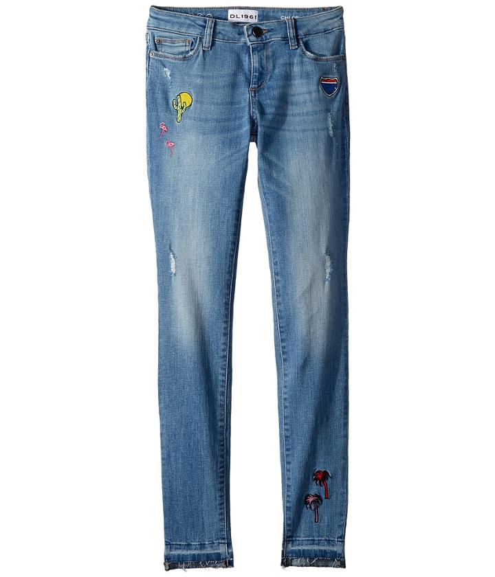 Dl1961 Kids Chloe Embroidered Skinny In Palm Springs (big Kids) (palm Springs) Girl's Casual Pants
