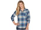Pendleton Frankie Flannel Shirt (grey/blue Plaid) Women's Clothing