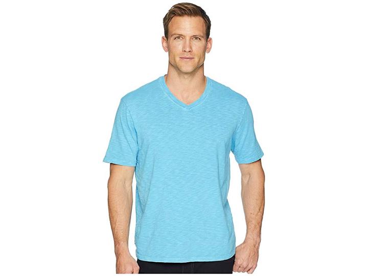 Mod-o-doc El Porto Short Sleeve V-neck Tee (swell Blue) Men's T Shirt