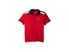 Lacoste Kids Short Sleeve Color Block Tennis Polo (little Kids/big Kids) (lighthouse Red/navy Blue) Boy's Clothing