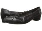 Ara Bria (black Leather/gun Metallic Toe) Women's Flat Shoes