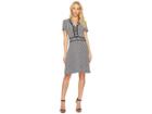 Michael Michael Kors Houndstooth Cat Border Dress (black) Women's Dress