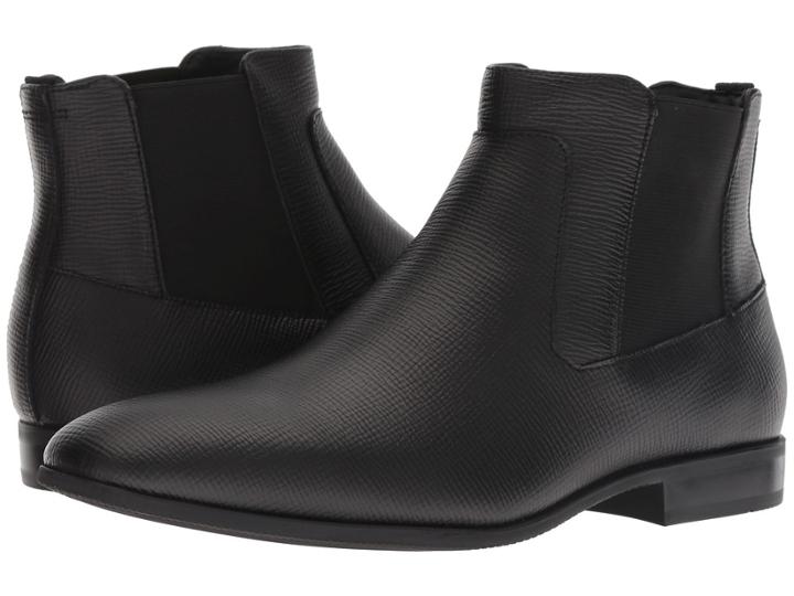 Calvin Klein Christoff (black Leather) Women's Boots