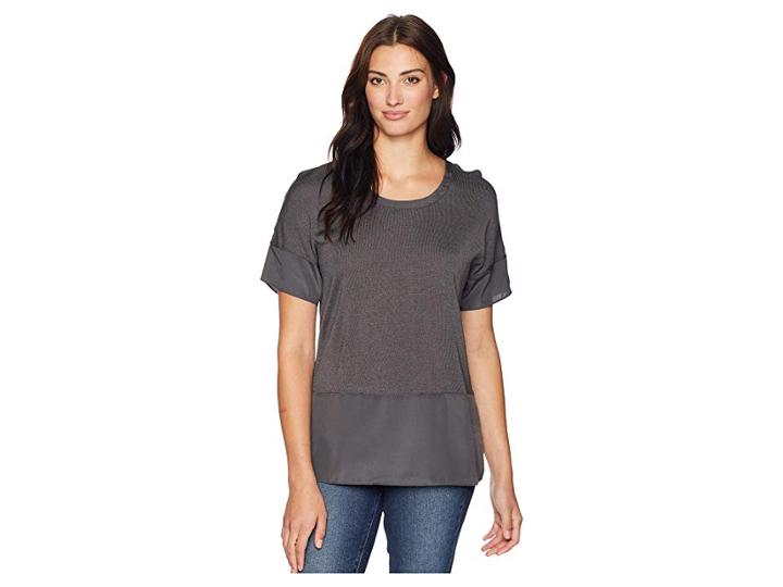 Nic+zoe Reset Top (graphite) Women's Clothing