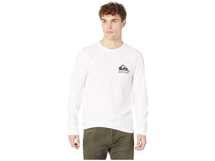 Quiksilver Yoshino Blossom Long Sleeve (white) Men's Clothing