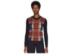 Sonia Rykiel Plaid Long Sleeve Sweater (multi/black) Women's Sweater