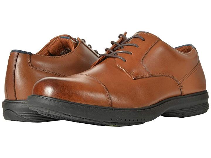 Nunn Bush Melvin Street Cap Toe Oxford With Kore Slip Resistant Walking Comfort Technology (tan) Men's Lace Up Wing Tip Shoes