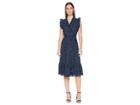 Kate Spade New York Out West Wild Roses Ruffle Wrap Dress (adriatic Blue) Women's Dress