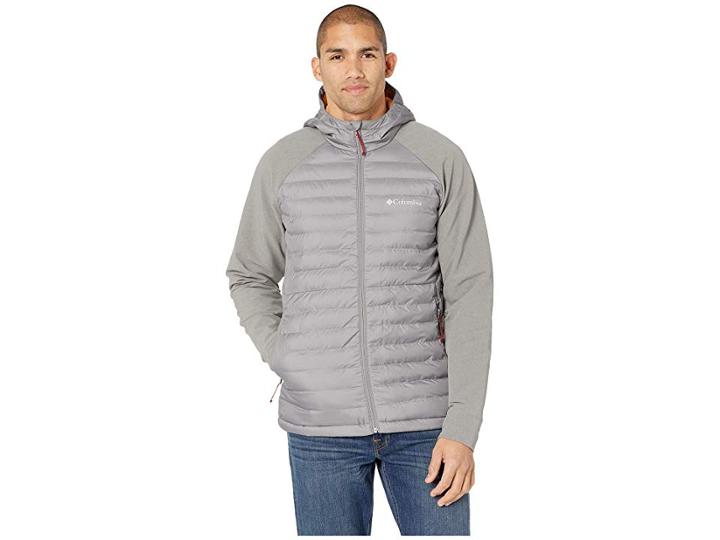 Columbia Rogue Explorertm Hybrid Jacket (boulder/bright Copper Heather) Men's Coat