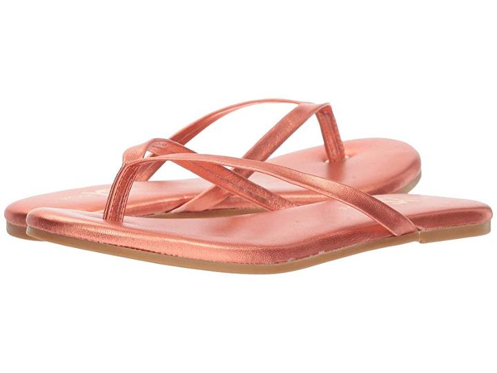 Yosi Samra Rivington (watermelon Metallic Leather) Women's Flat Shoes