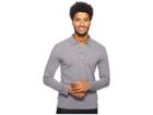 Mod-o-doc Salt Point Long Sleeve Slub Jersey Polo (grey Sky) Men's Long Sleeve Pullover