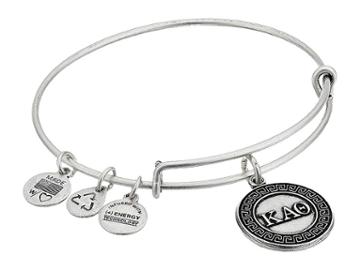 Alex And Ani Kappa Alpha Theta Charm Bangle (rafaelian Silver Finish) Bracelet